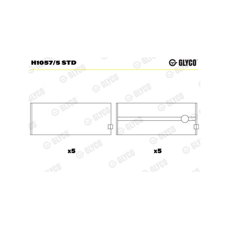 JEU DE COUSSINET DE LIGNE PSA XUD9A/XUD7/DW10/DW12/XU10J2 (largeur 19.49mm) STD